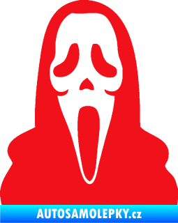 Samolepka Maska 001 scream červená