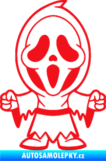 Samolepka Maska 002 pravá vřískot červená