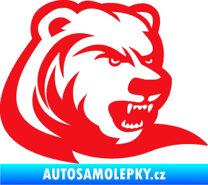 Samolepka Medvěd 001 pravá červená