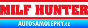 Samolepka Milf hunter nápis červená