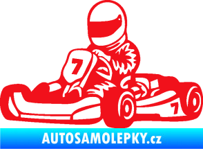 Samolepka Motokára 002 levá červená