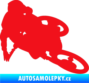 Samolepka Motorka 026 pravá motokros freestyle červená