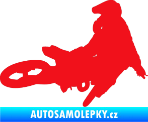 Samolepka Motorka 028 pravá motokros červená