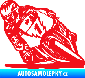 Samolepka Motorka 051 levá červená