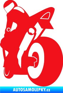 Samolepka Motorka 052 levá červená