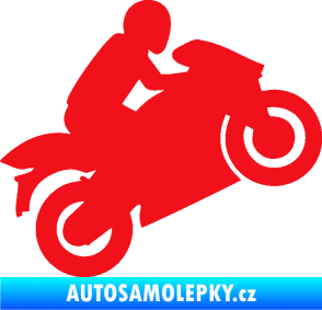 Samolepka Motorkář 007 pravá červená
