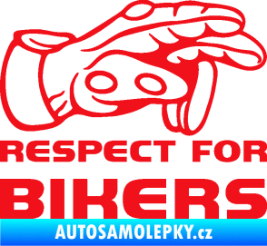 Samolepka Motorkář 014 pravá respect for bikers červená
