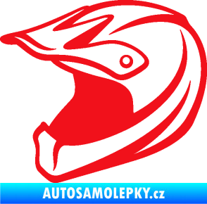 Samolepka Motorkářská helma 001 levá červená