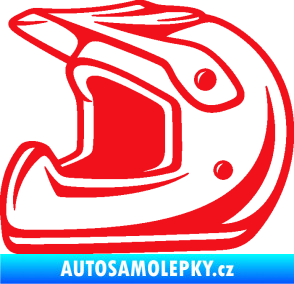 Samolepka Motorkářská helma 002 levá červená