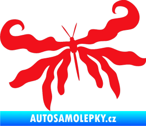 Samolepka Motýl 004 levá červená