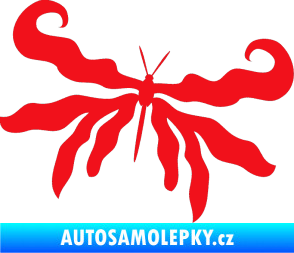 Samolepka Motýl 004 pravá červená