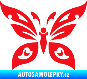 Samolepka Motýl 014 červená