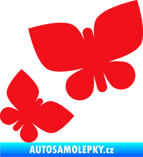 Samolepka Motýlci 001 levá červená