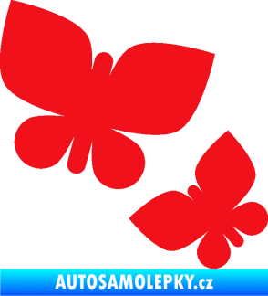 Samolepka Motýlci 001 pravá červená