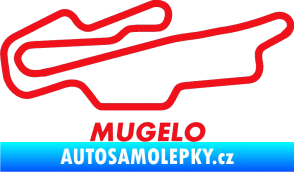 Samolepka Okruh Mugelo červená