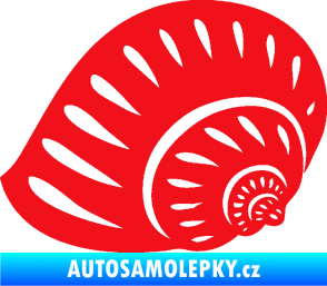 Samolepka Mušle 004 levá ulita červená