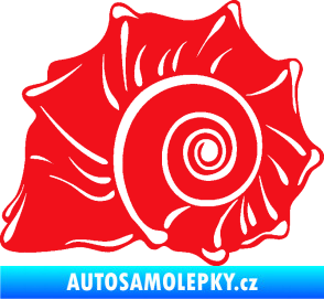 Samolepka Mušle levá ulita červená