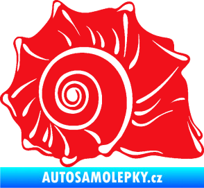 Samolepka Mušle pravá ulita červená