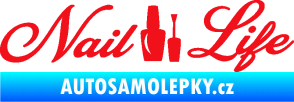 Samolepka Nail life červená