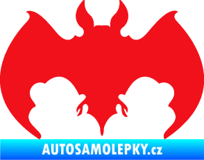 Samolepka Netopýr 002 červená