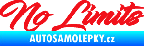 Samolepka No limits nápis červená
