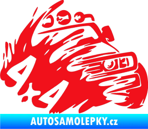 Samolepka Off Road 002 pravá 4x4 červená