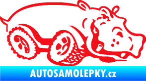 Samolepka Off Road 006 pravá hroch červená