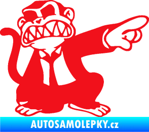 Samolepka Opičák JDM pravá červená