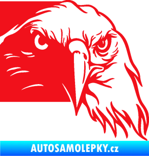 Samolepka Orel 010 pravá hlava červená