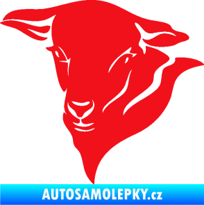 Samolepka Ovce 001 levá hlava červená