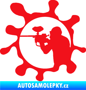 Samolepka Paintball 004 levá červená