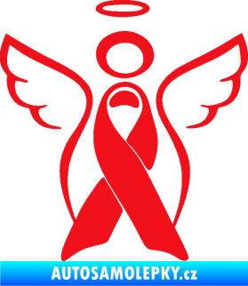 Samolepka Památeční andělíček memory červená