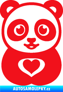 Samolepka Panda 008 roztomilá červená