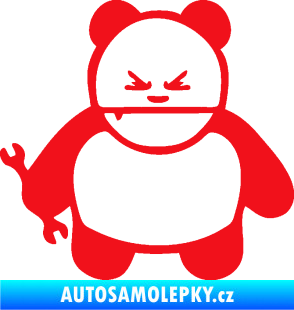 Samolepka Panda opravář JDM levá červená