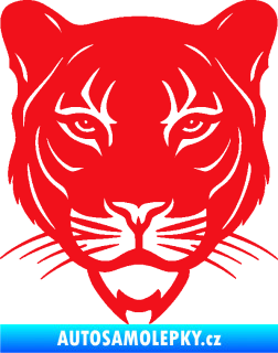 Samolepka Panter 002 hlava black panther červená