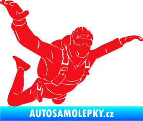 Samolepka Parašutista 004 pravá červená