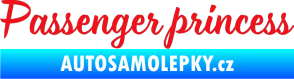 Samolepka Passenger Princess 001 nápis červená