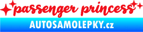 Samolepka Passenger Princess 002 nápis s hvězdičkami červená