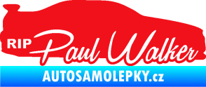 Samolepka Paul Walker 005 RIP červená