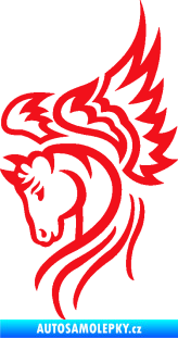 Samolepka Pegas 003 levá okřídlený kůň hlava červená