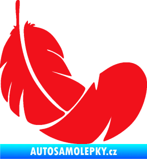Samolepka Peříčko 008 pravá červená