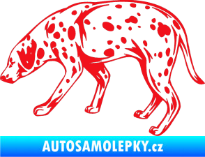 Samolepka Pes 001 levá Dalmatin červená