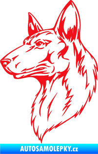 Samolepka Pes 019 levá červená