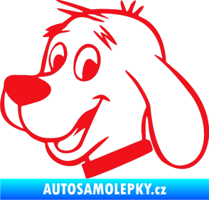 Samolepka Pes 051 levá červená