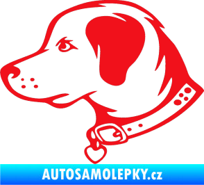 Samolepka Pes 058 levá červená