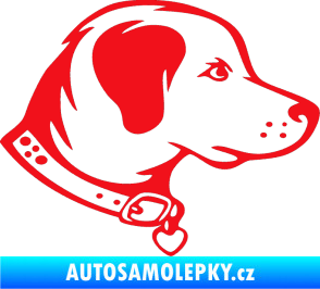 Samolepka Pes 058 pravá červená