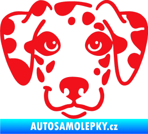 Samolepka Pes 064 Dalmatin červená