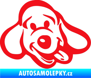 Samolepka Pes 078 pravá červená