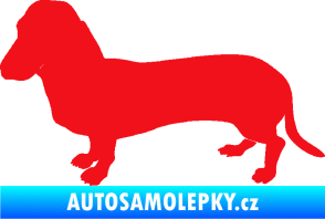 Samolepka Pes 094 levá Baset červená