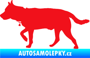 Samolepka Pes 121 levá německý ovčák červená
